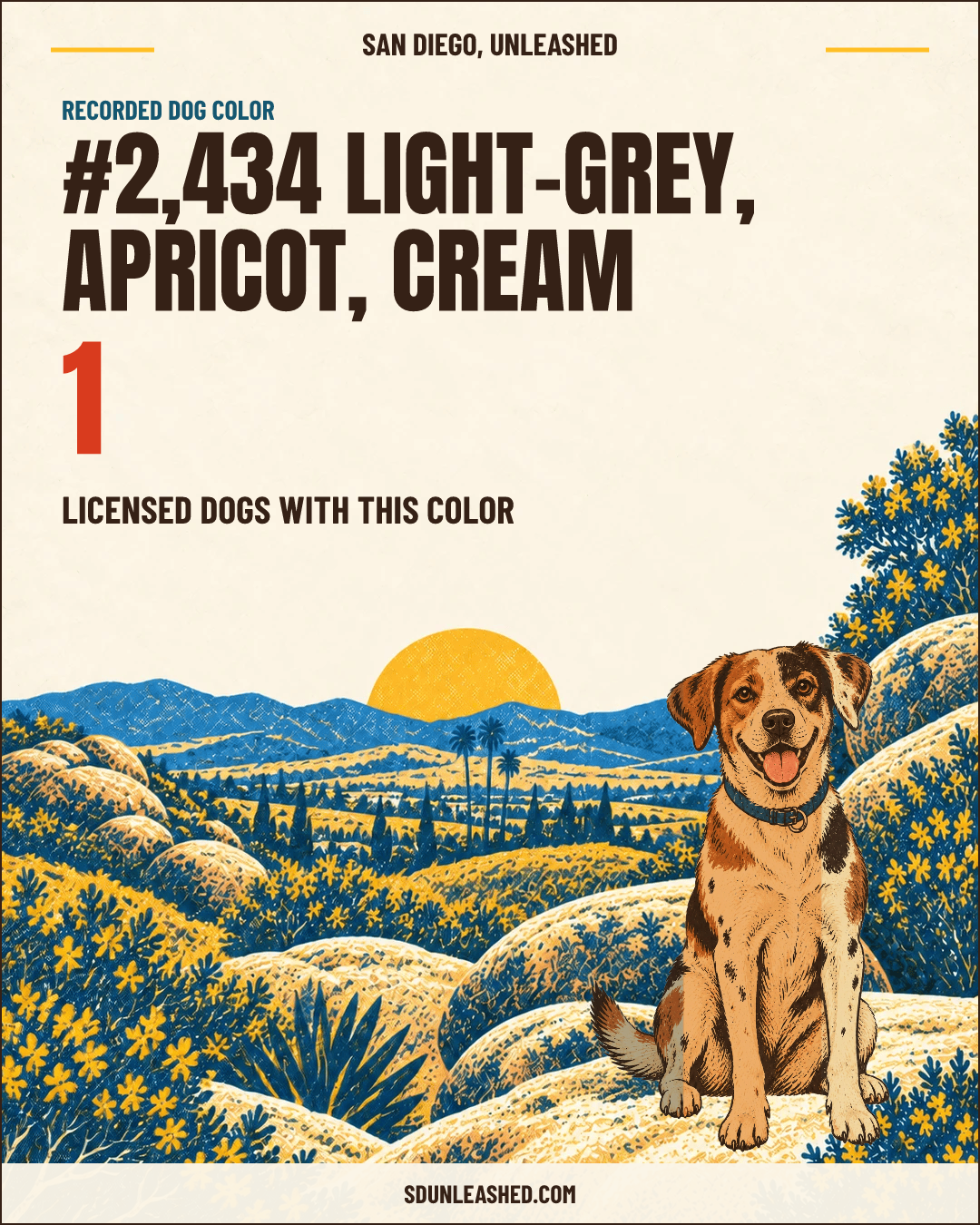 Light-grey, Apricot, Cream share card