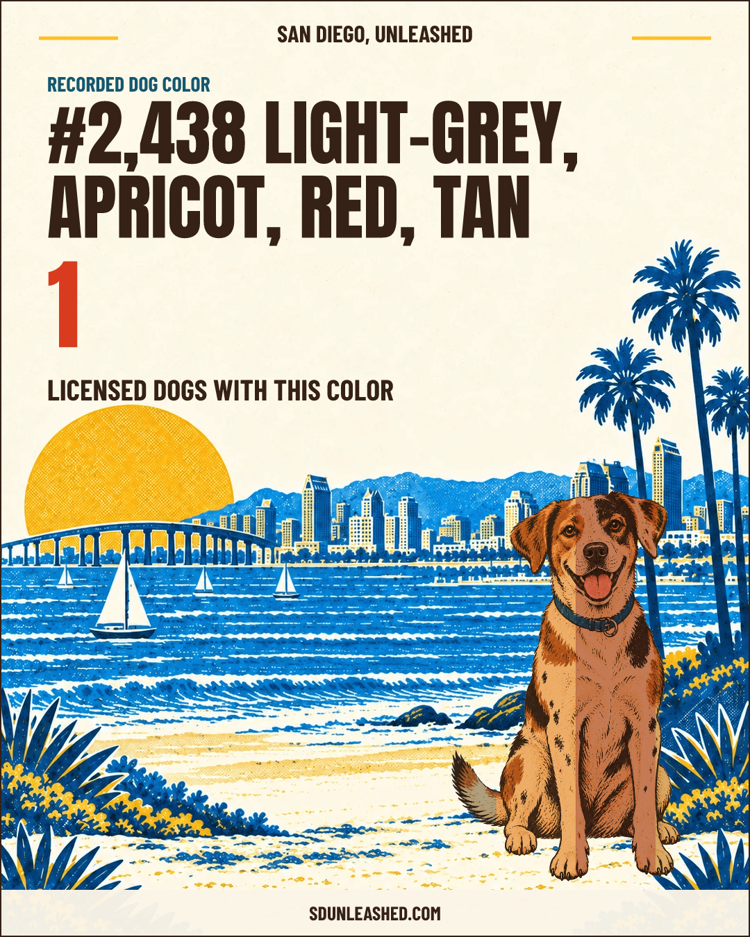 Light-grey, Apricot, Red, Tan share card