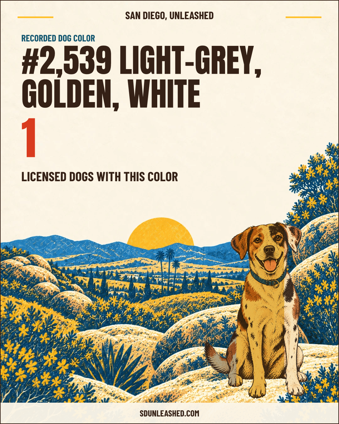 Light-grey, Golden, White share card