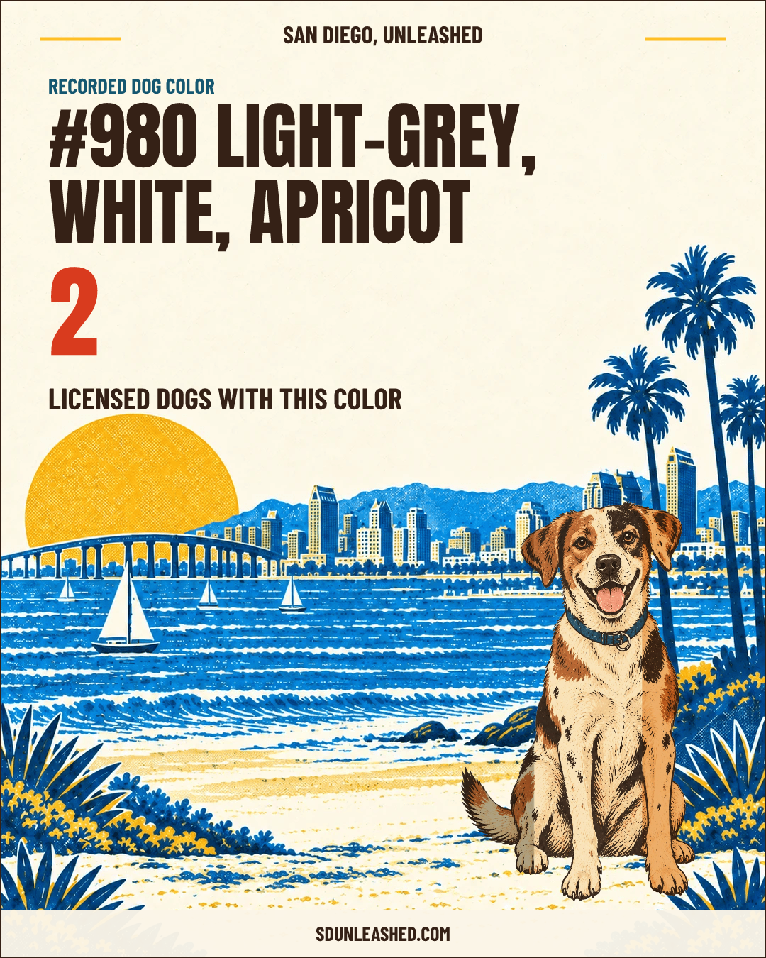 Light-grey, White, Apricot share card