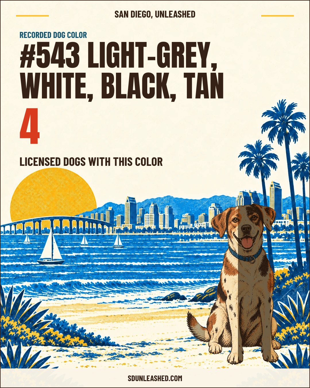 Light-grey, White, Black, Tan share card