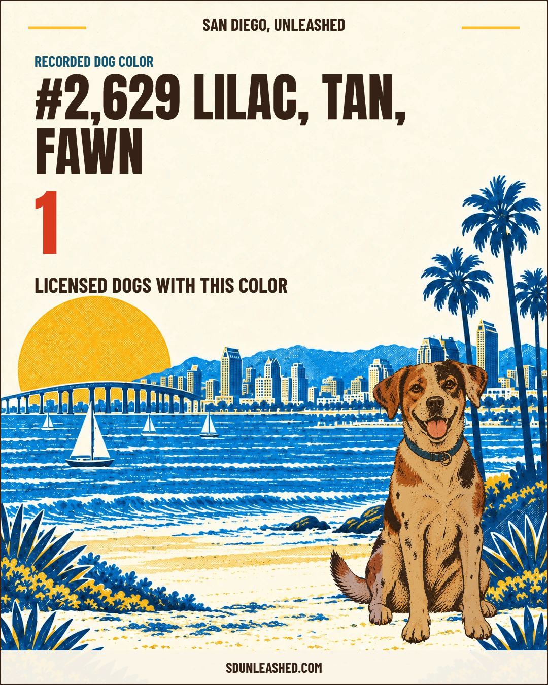 Lilac, Tan, Fawn share card