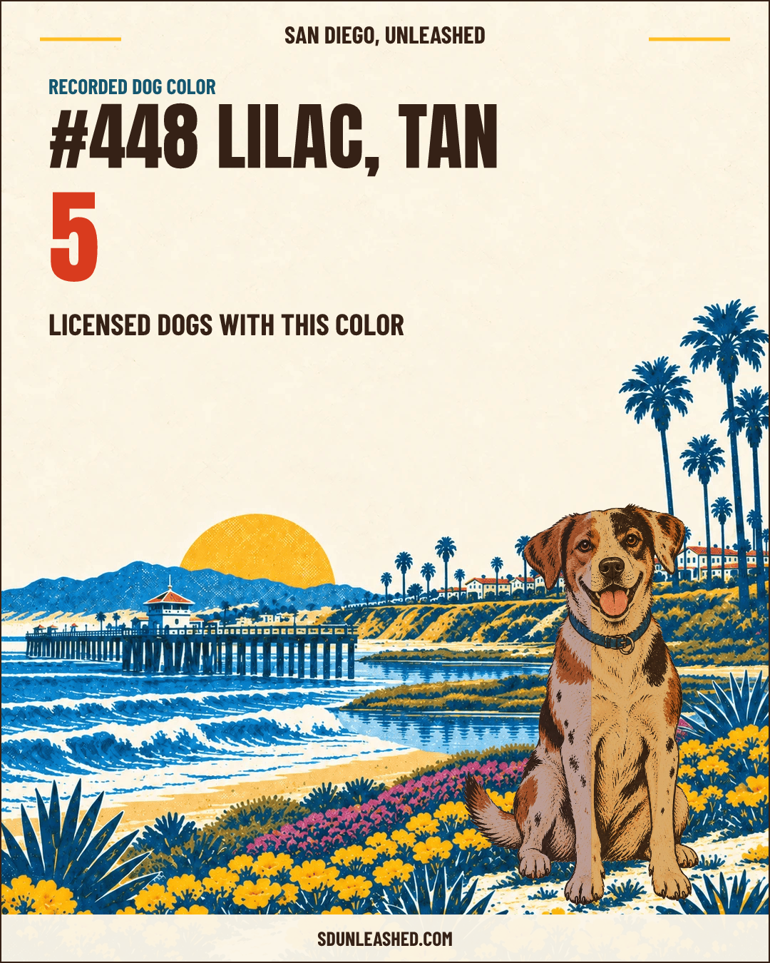 Lilac, Tan share card