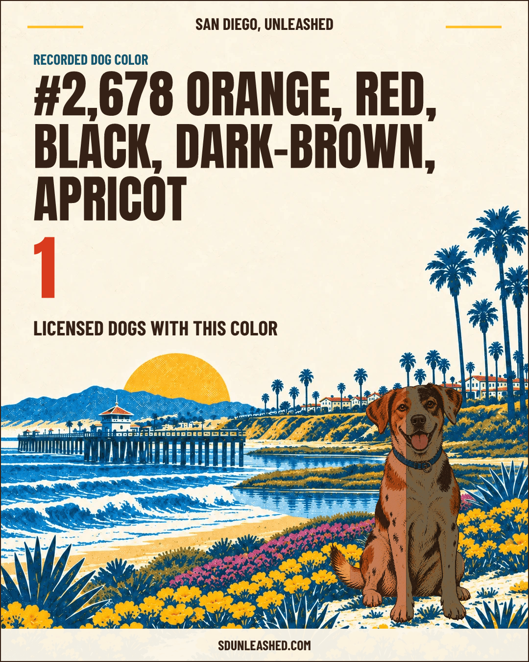 Orange, Red, Black, Dark-brown, Apricot share card