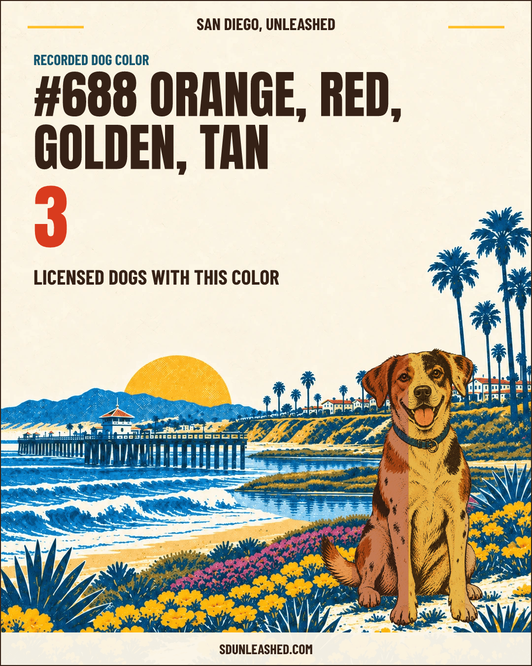 Orange, Red, Golden, Tan share card