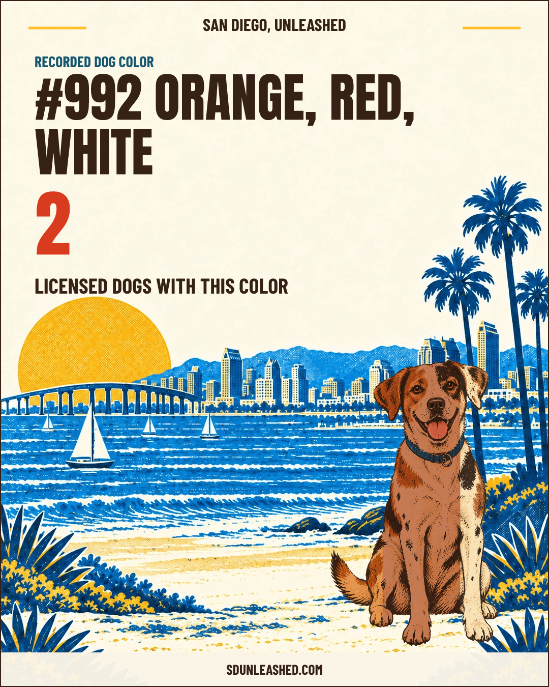 Orange, Red, White share card