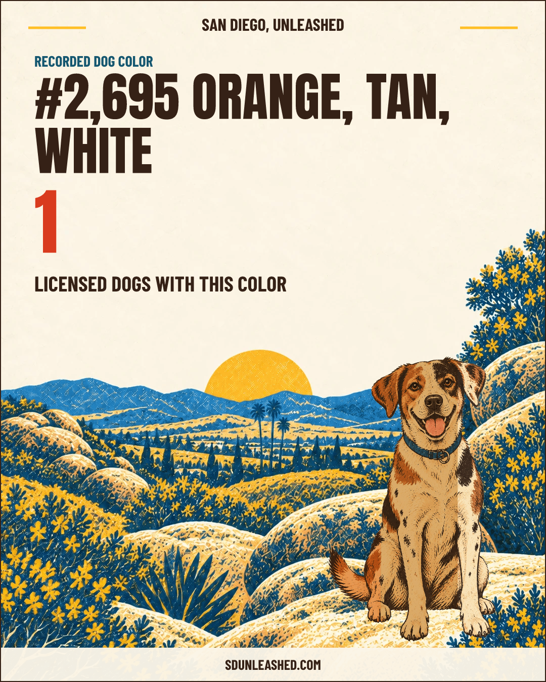 Orange, Tan, White share card