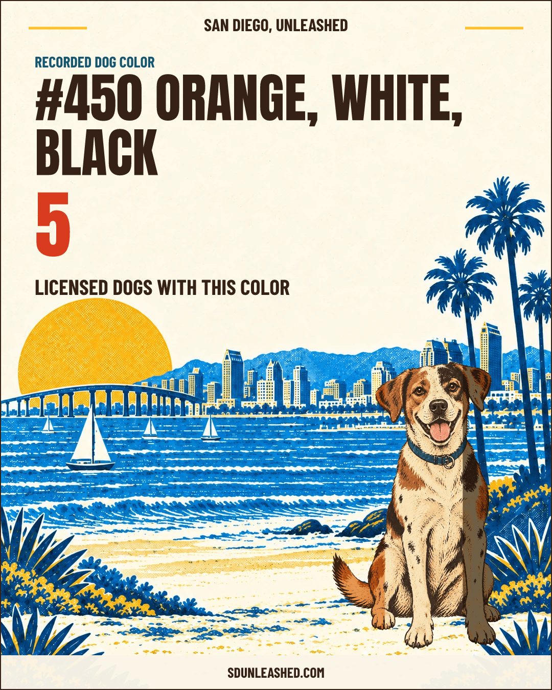 Orange, White, Black share card