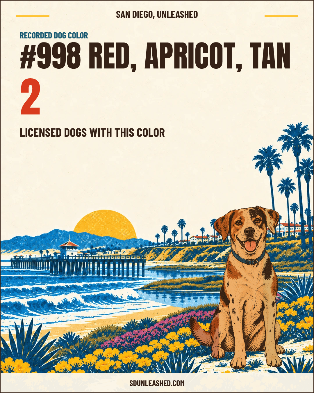 Red, Apricot, Tan share card