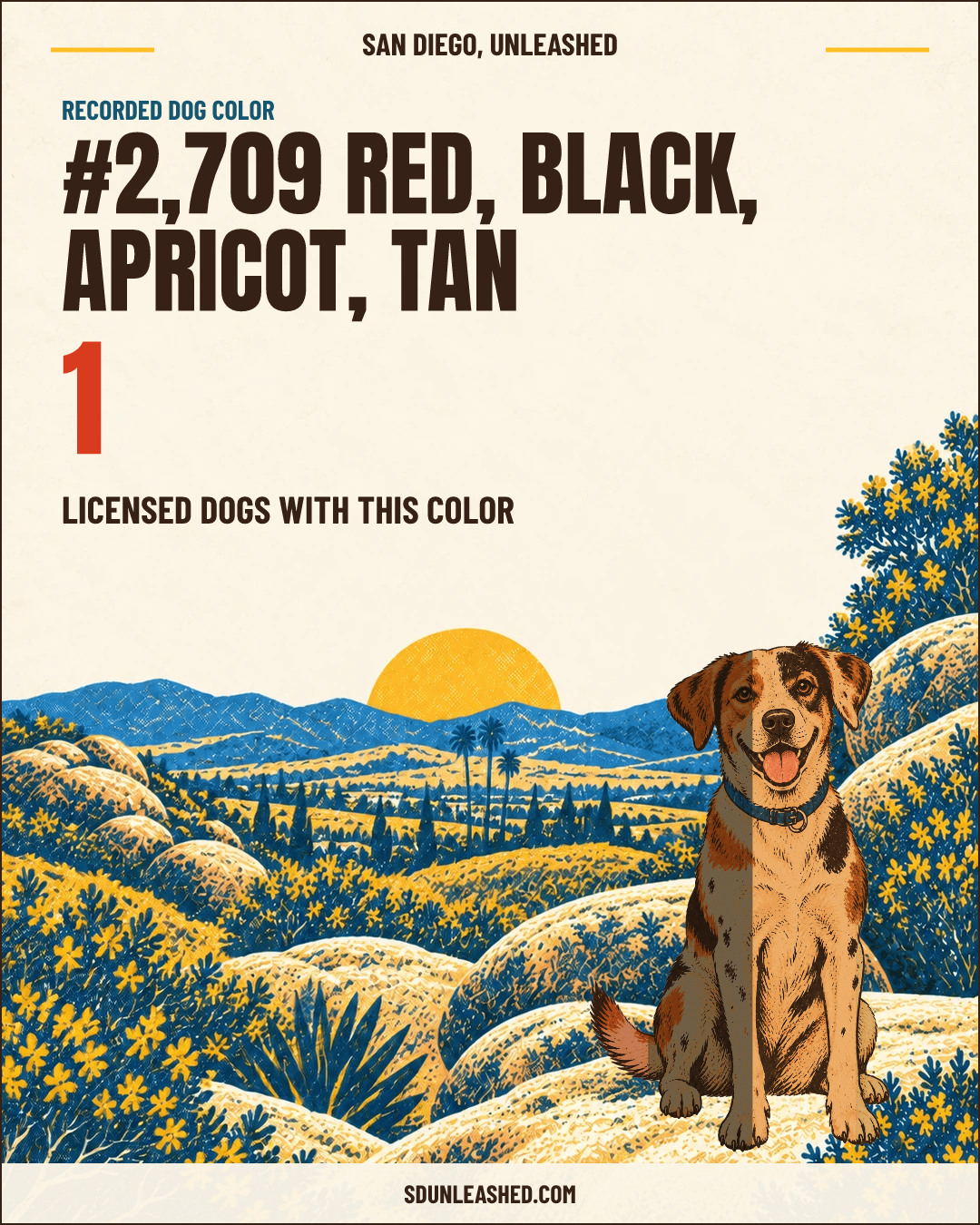 Red, Black, Apricot, Tan share card