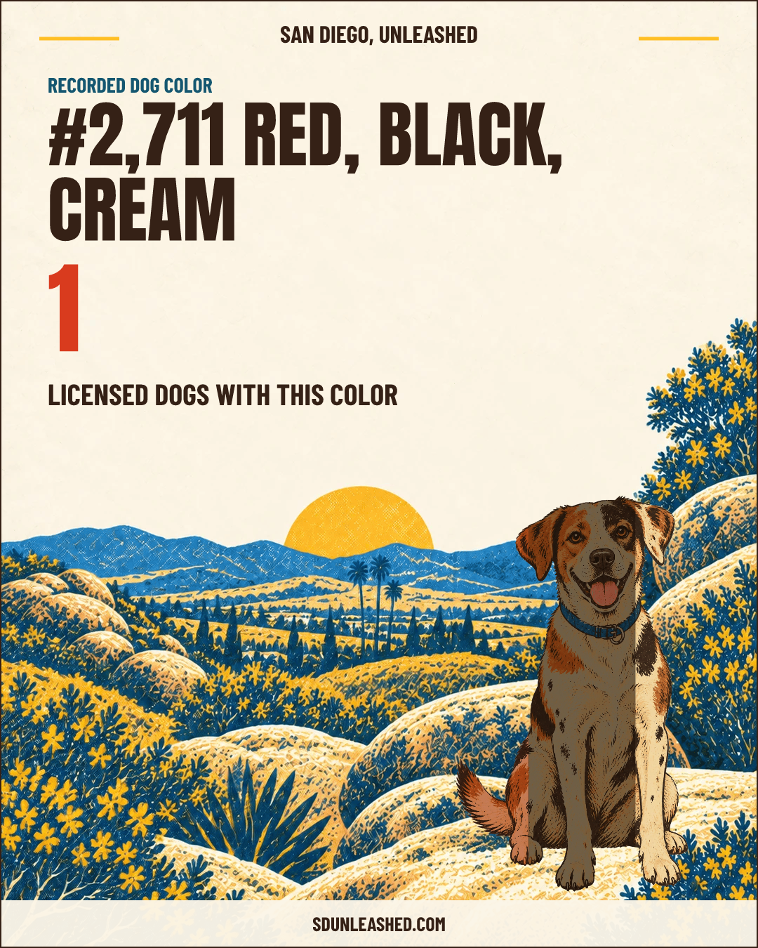 Red, Black, Cream share card