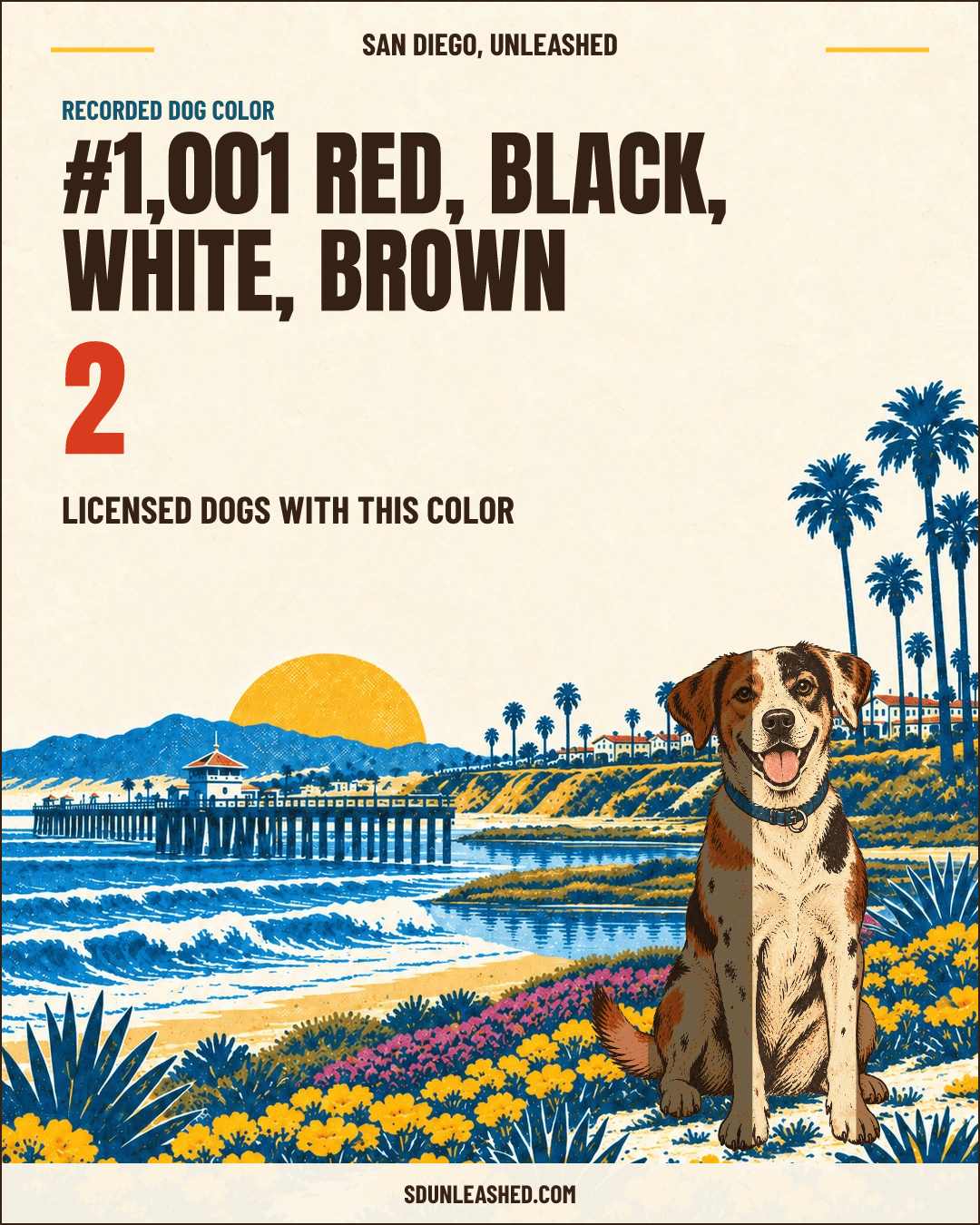Red, Black, White, Brown share card