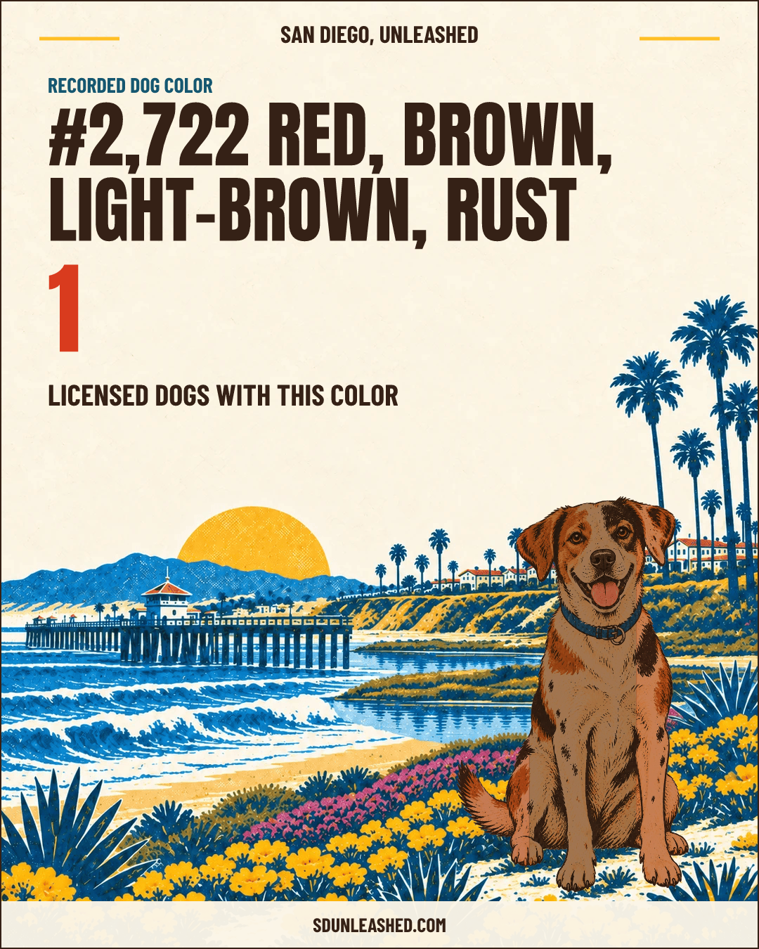 Red, Brown, Light-brown, Rust share card