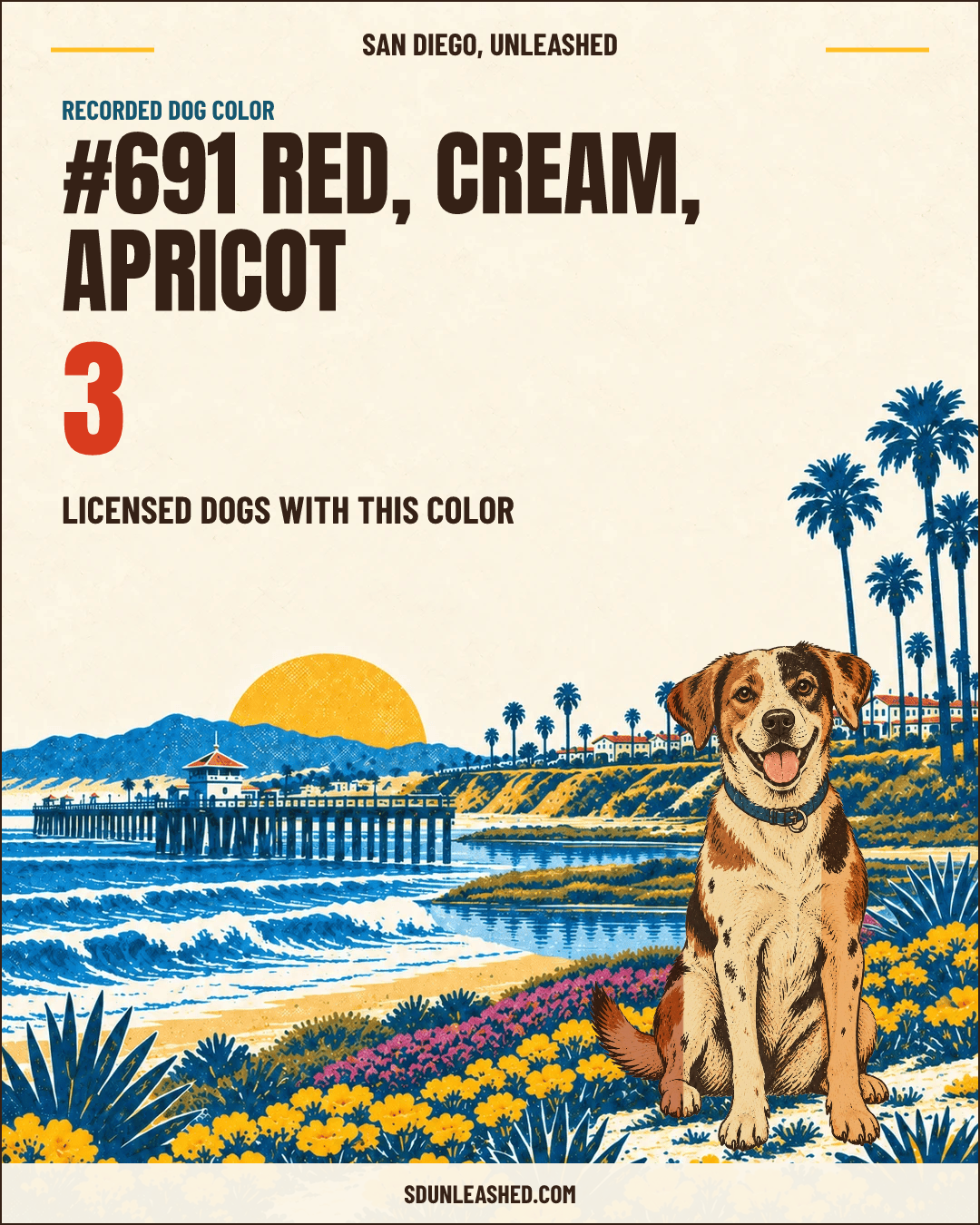 Red, Cream, Apricot share card