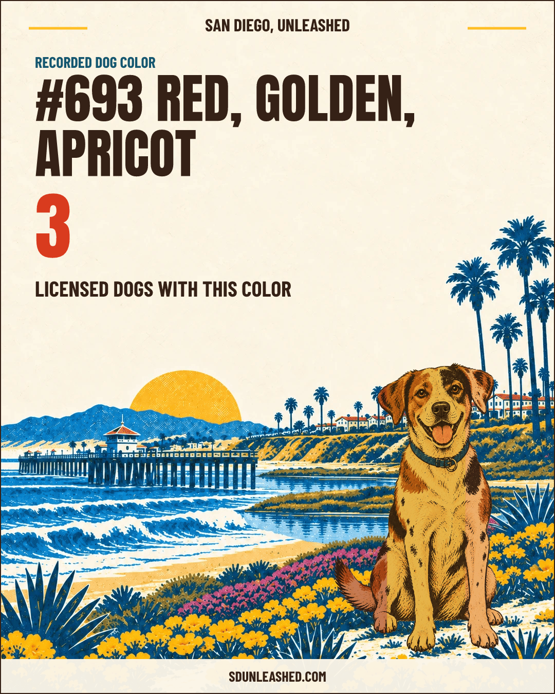 Red, Golden, Apricot share card