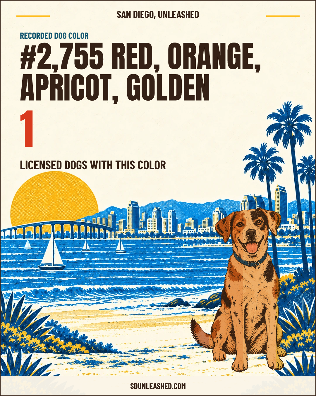 Red, Orange, Apricot, Golden share card