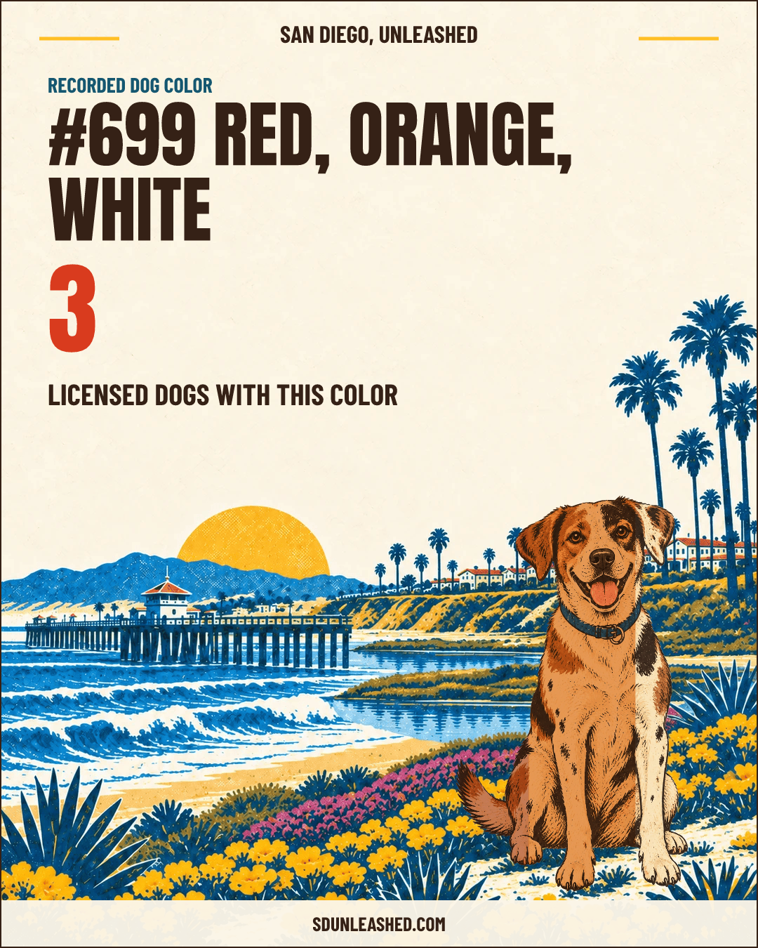 Red, Orange, White share card