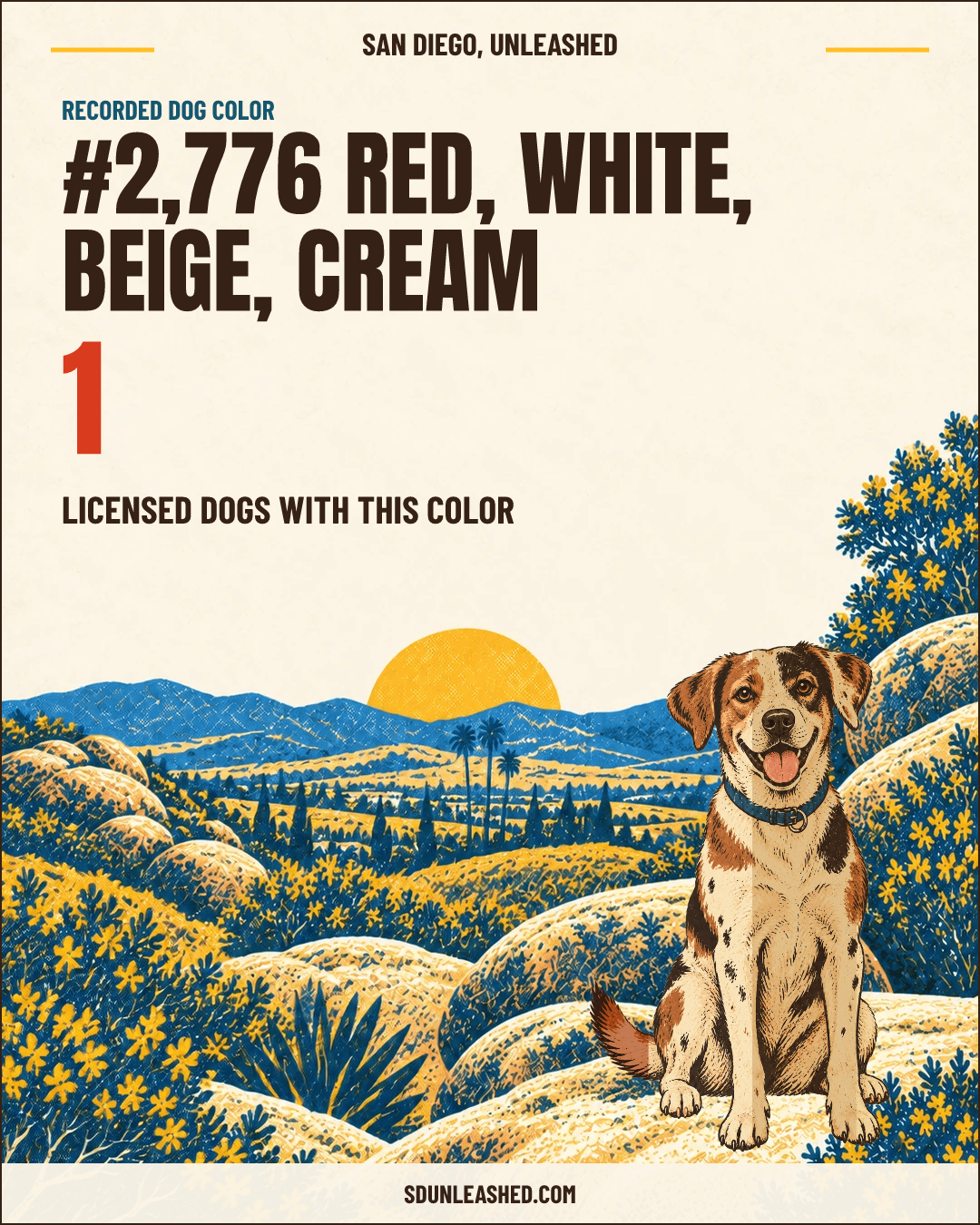Red, White, Beige, Cream share card