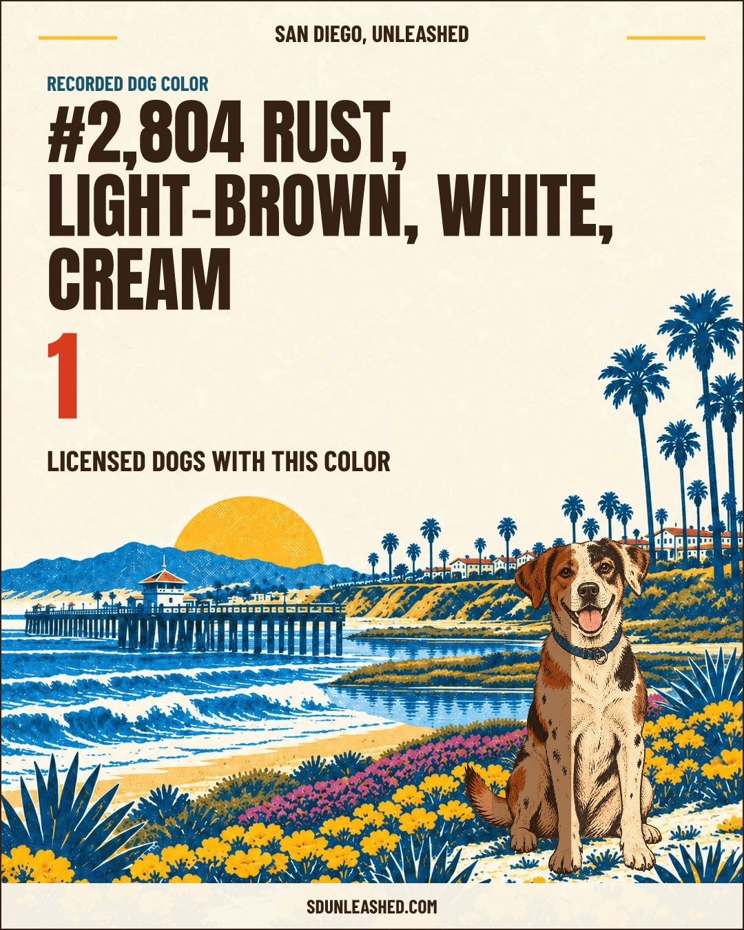 Rust, Light-brown, White, Cream share card