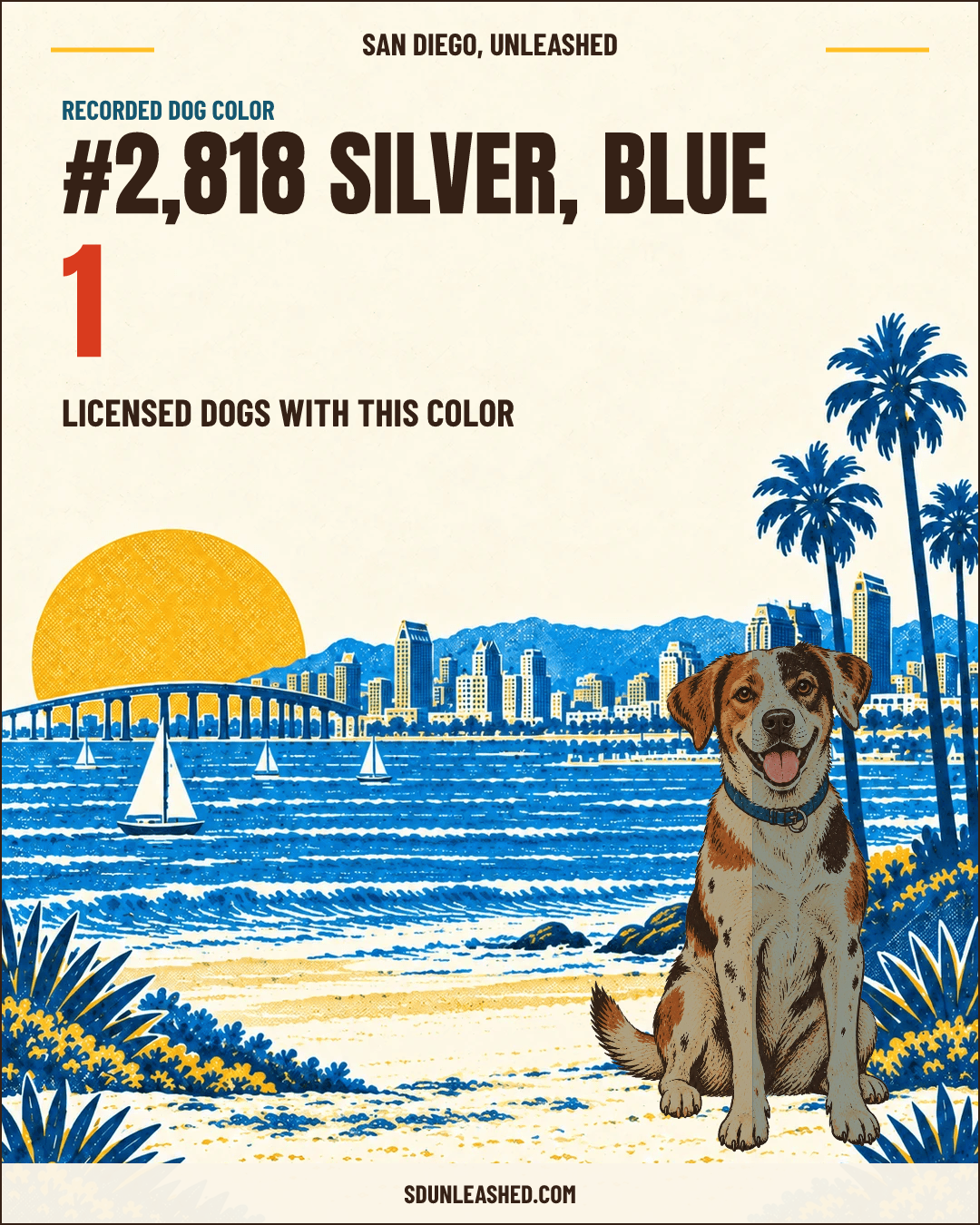 Silver, Blue share card