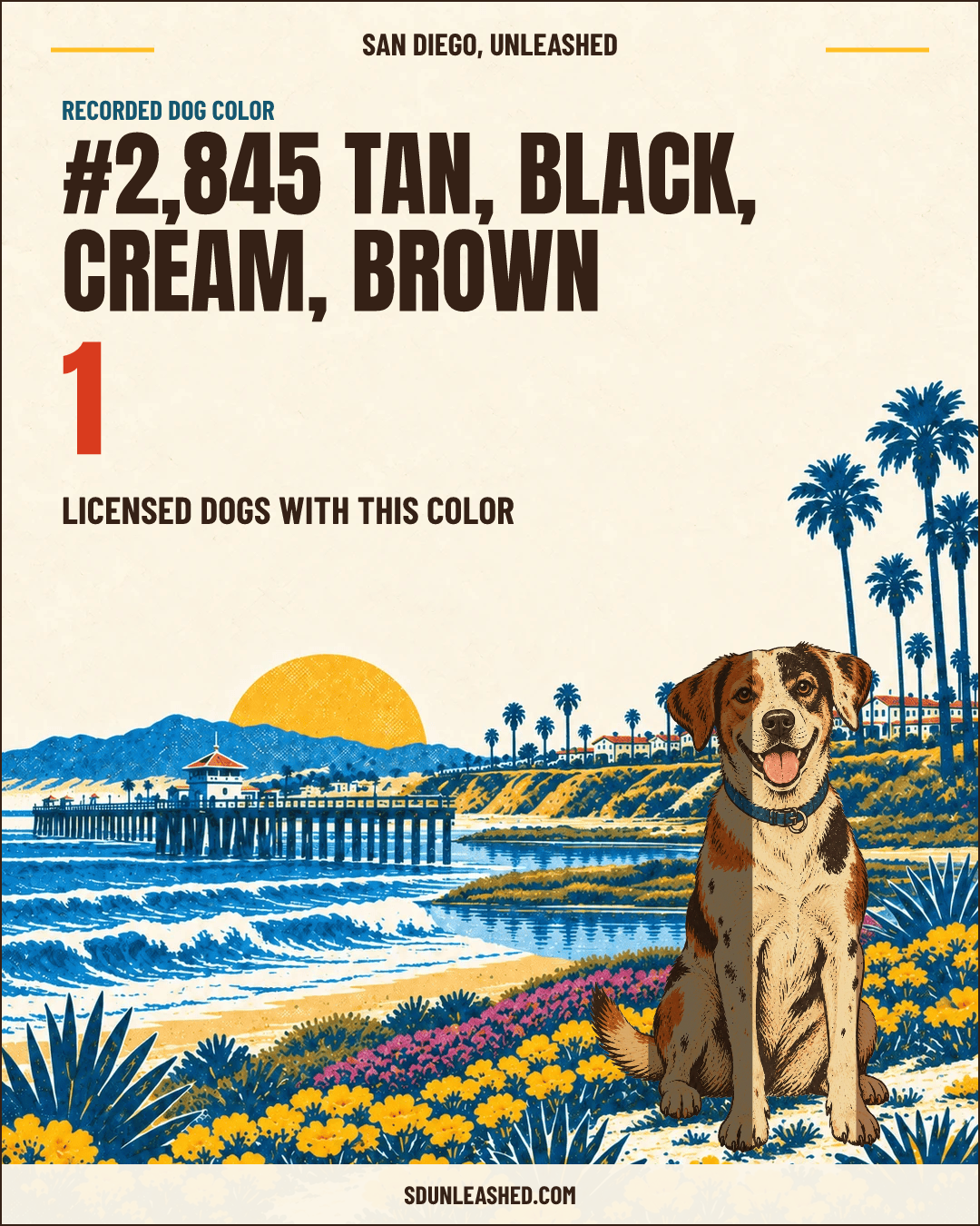 Tan, Black, Cream, Brown share card