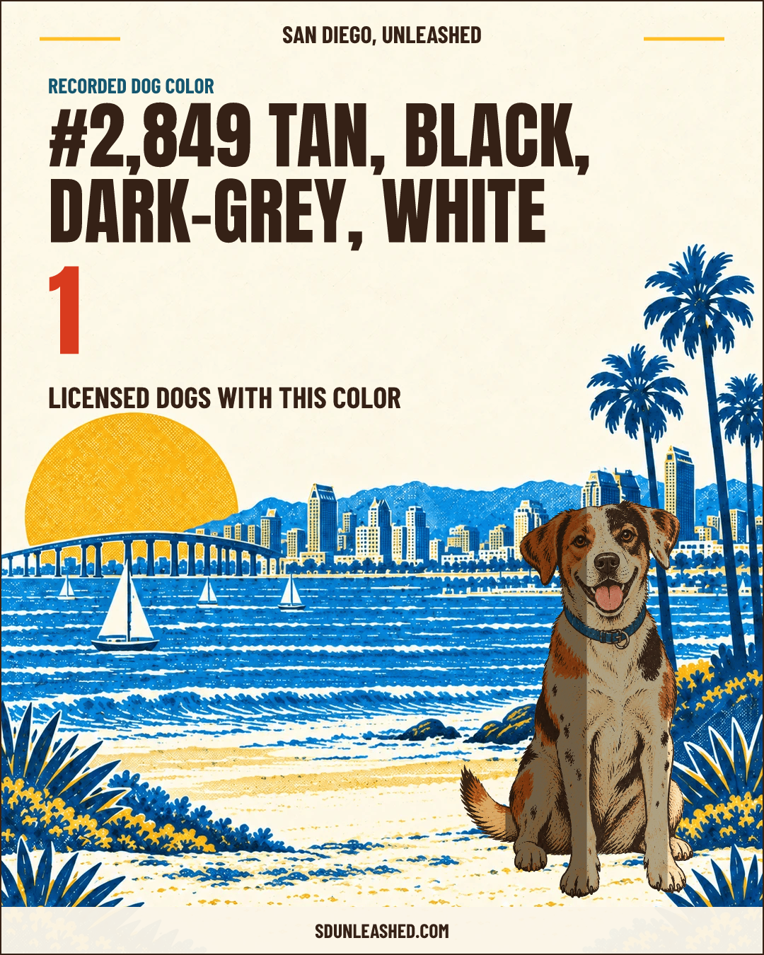 Tan, Black, Dark-grey, White share card