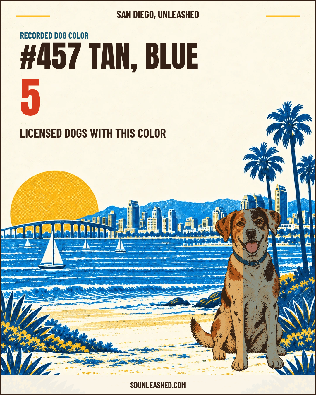 Tan, Blue share card