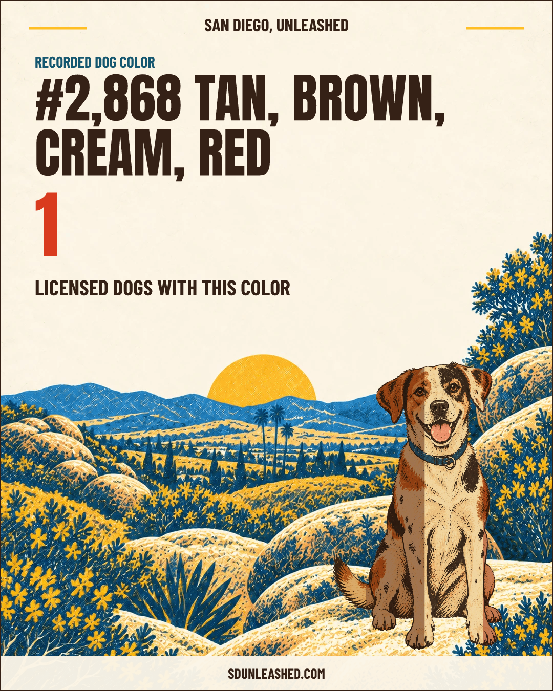 Tan, Brown, Cream, Red share card