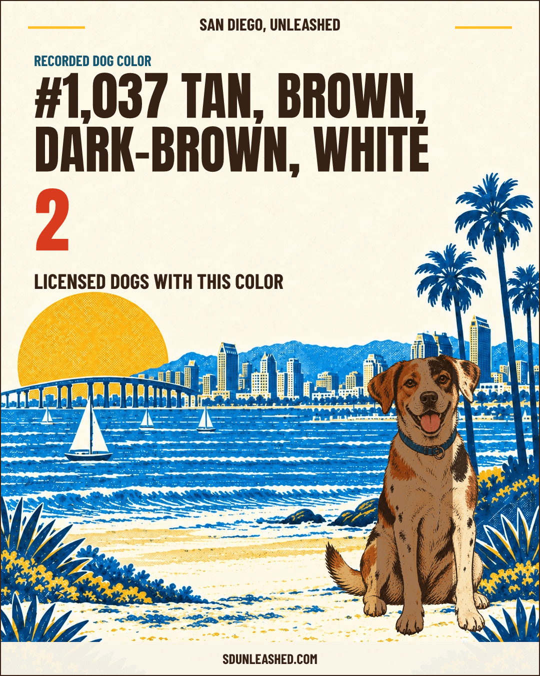 Tan, Brown, Dark-brown, White share card