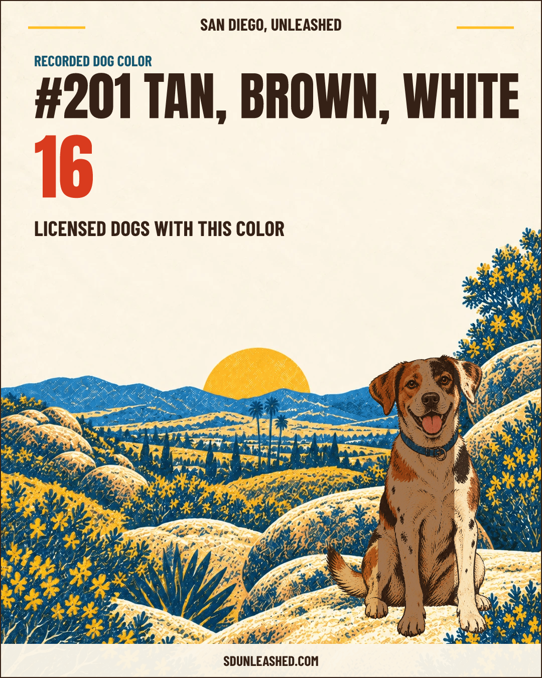 Tan, Brown, White share card