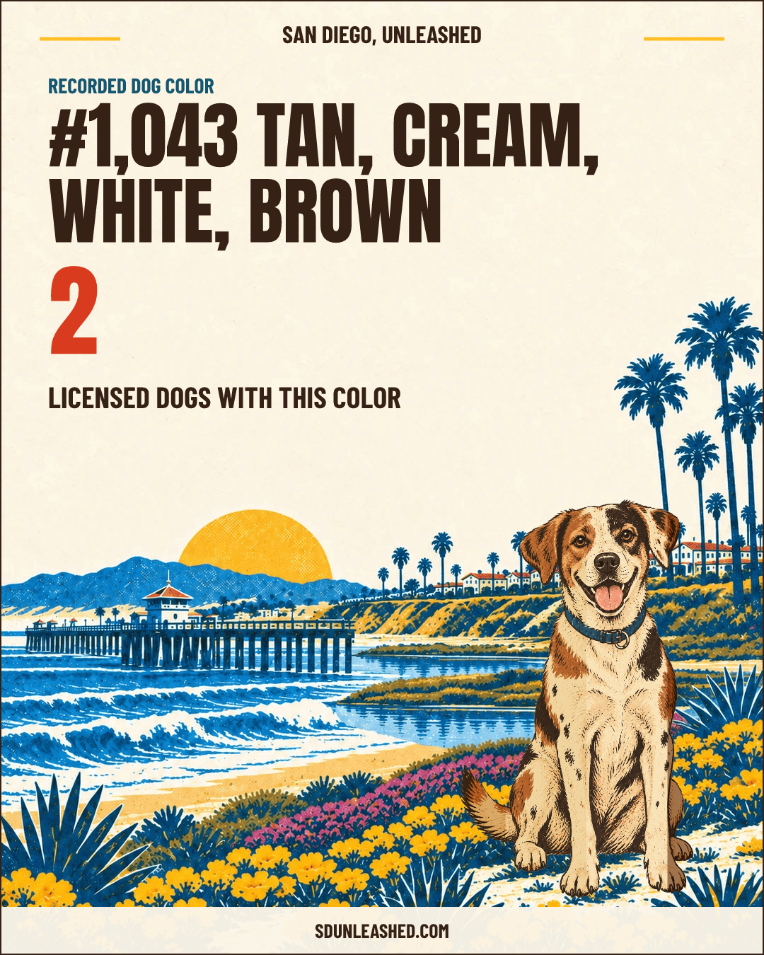 Tan, Cream, White, Brown share card