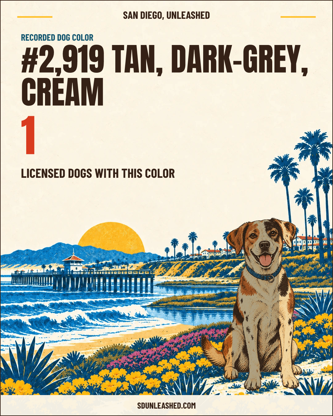 Tan, Dark-grey, Cream share card