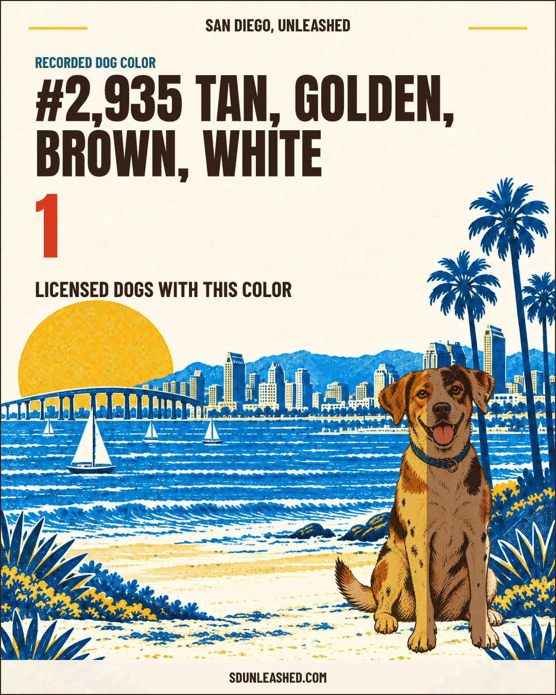 Tan, Golden, Brown, White share card