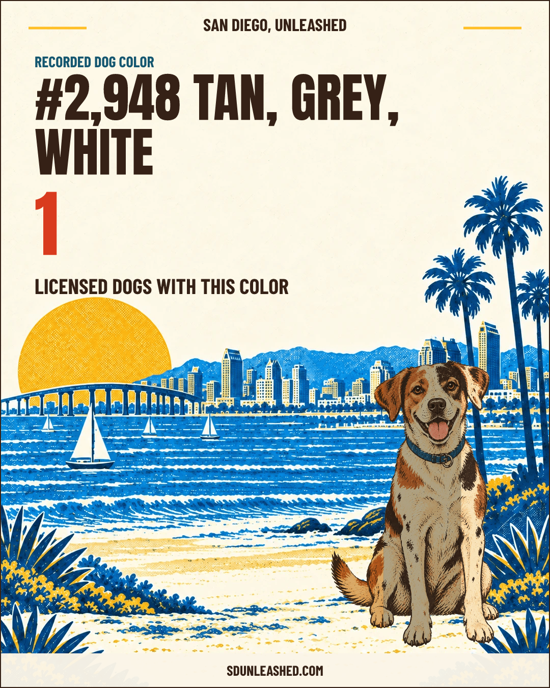 Tan, Grey, White share card