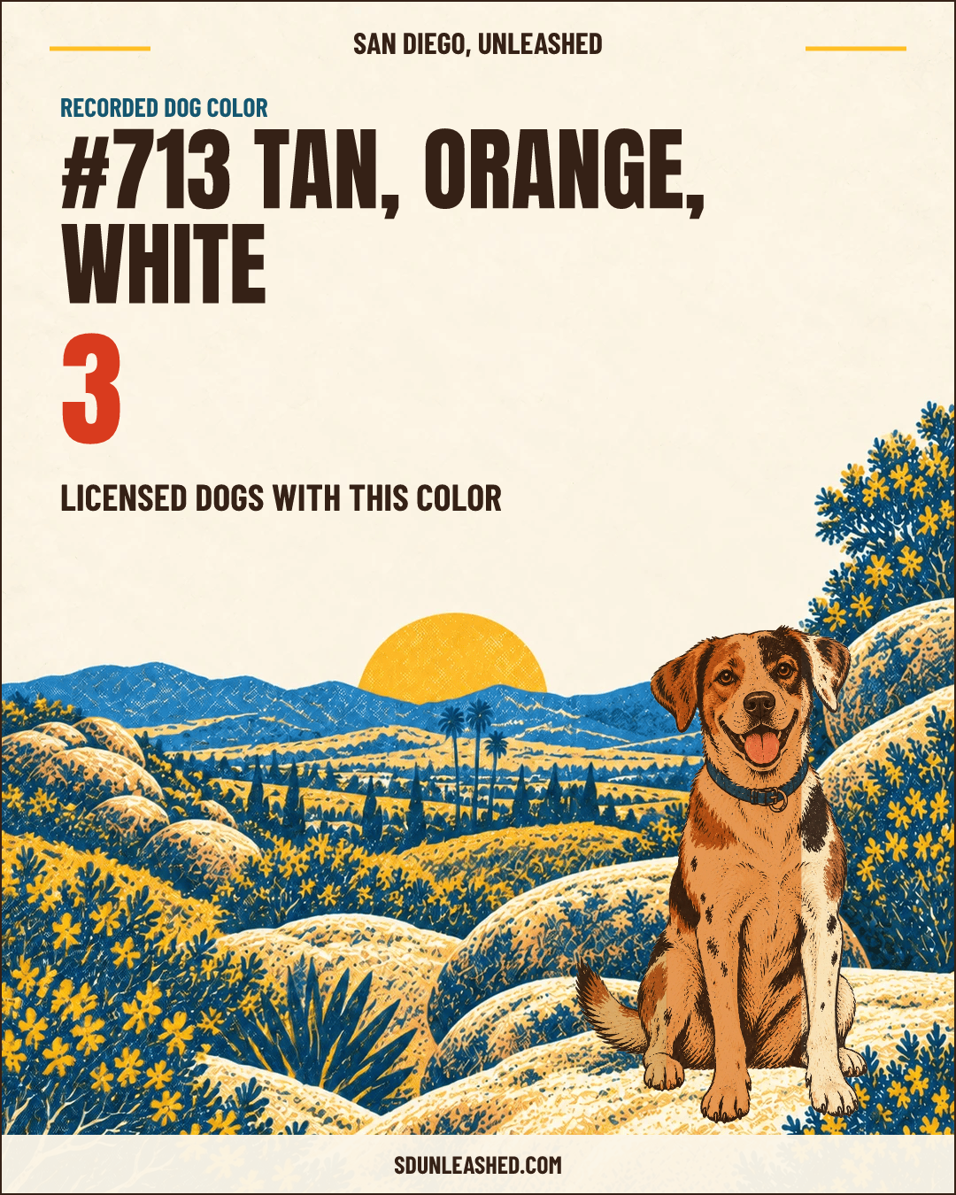 Tan, Orange, White share card