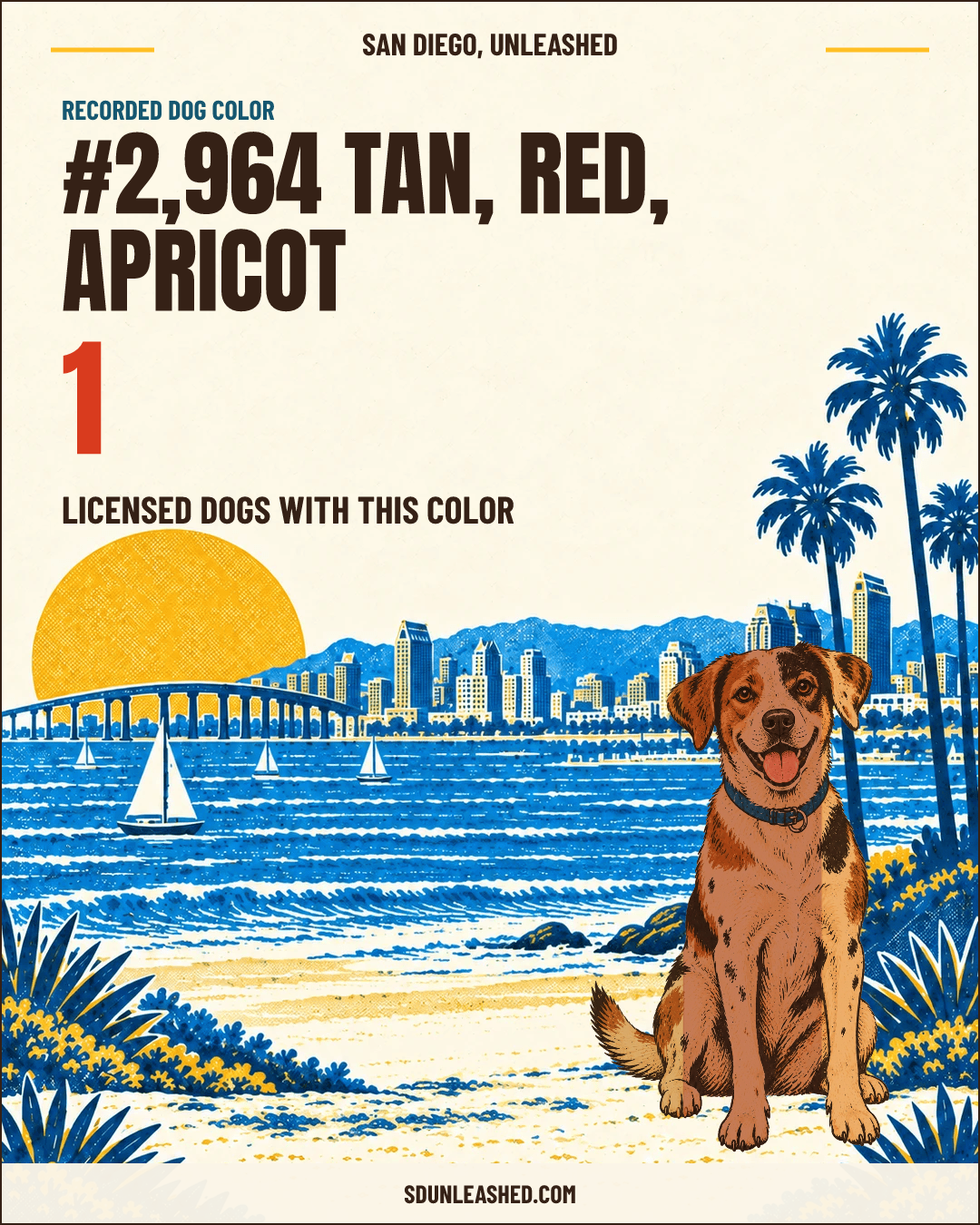 Tan, Red, Apricot share card