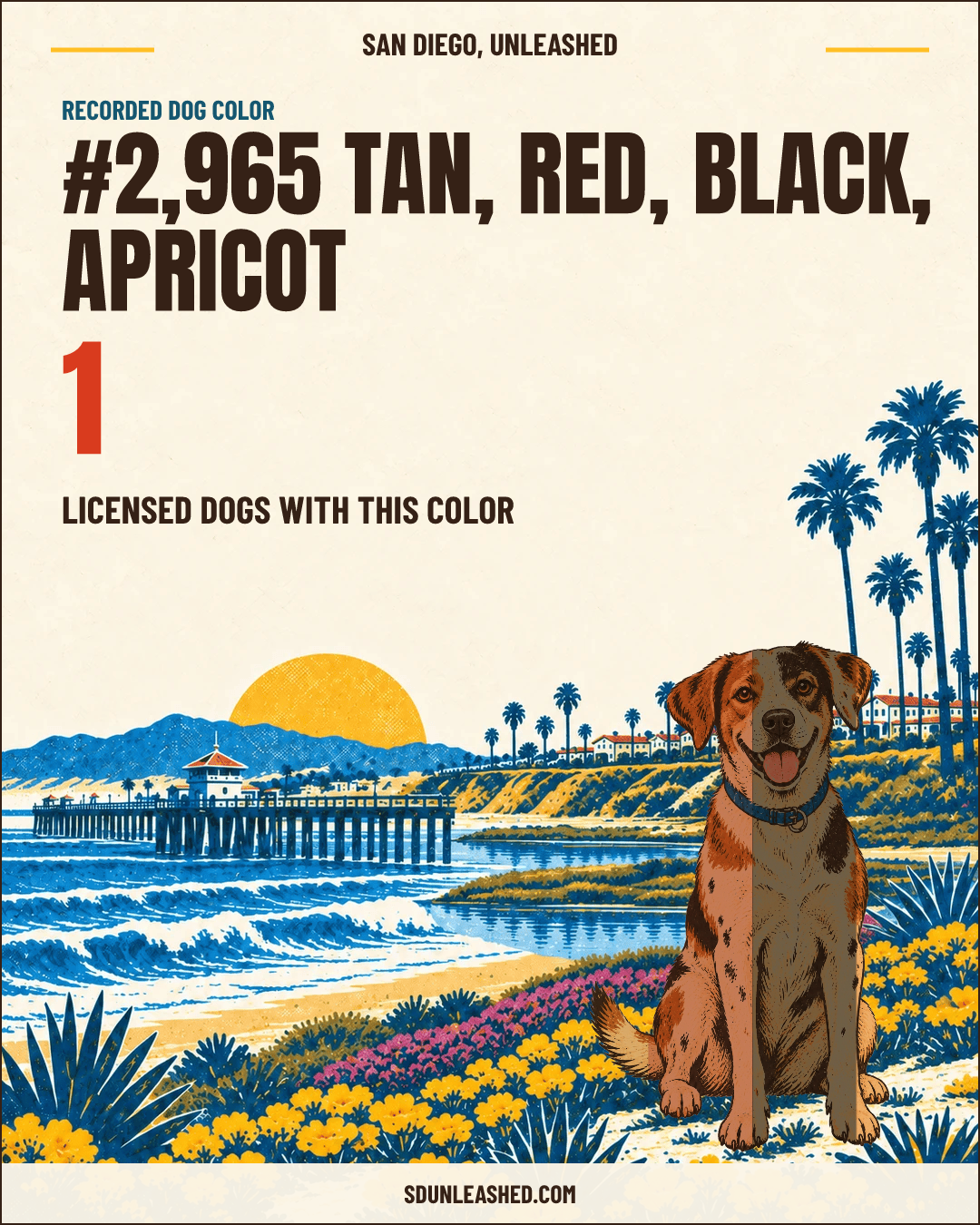 Tan, Red, Black, Apricot share card