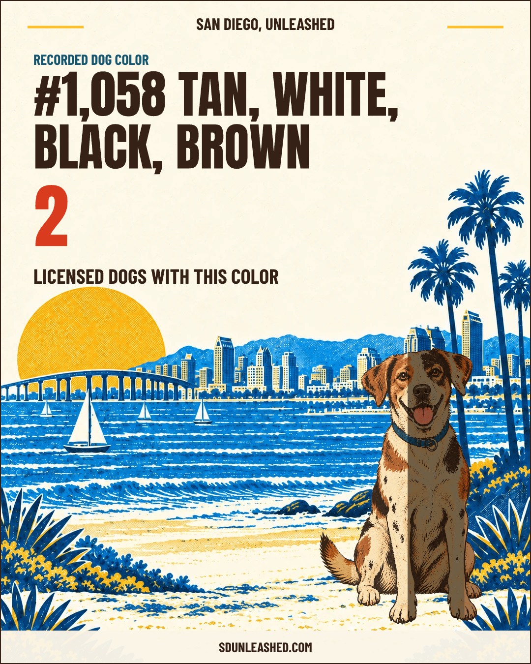 Tan, White, Black, Brown share card