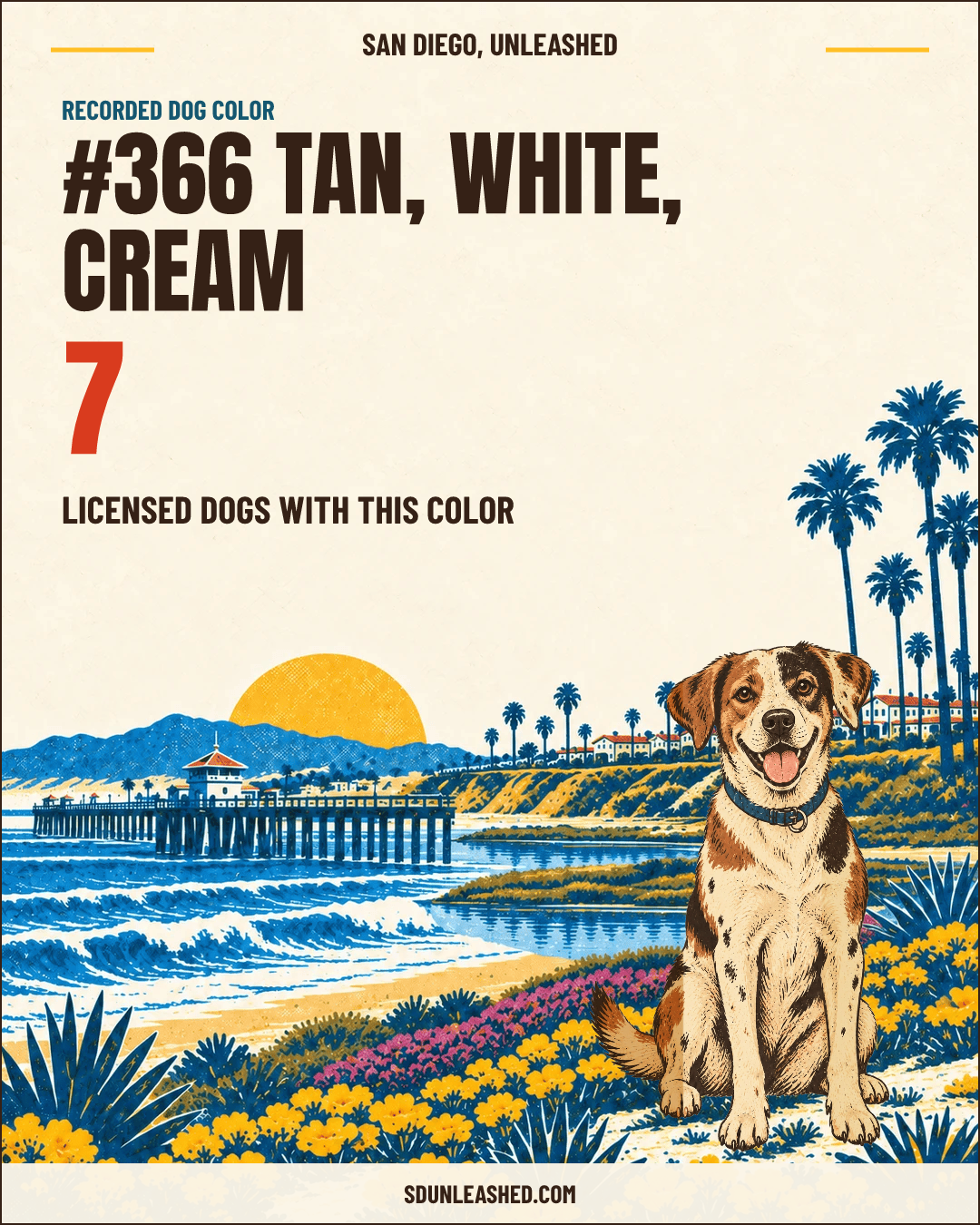 Tan, White, Cream share card