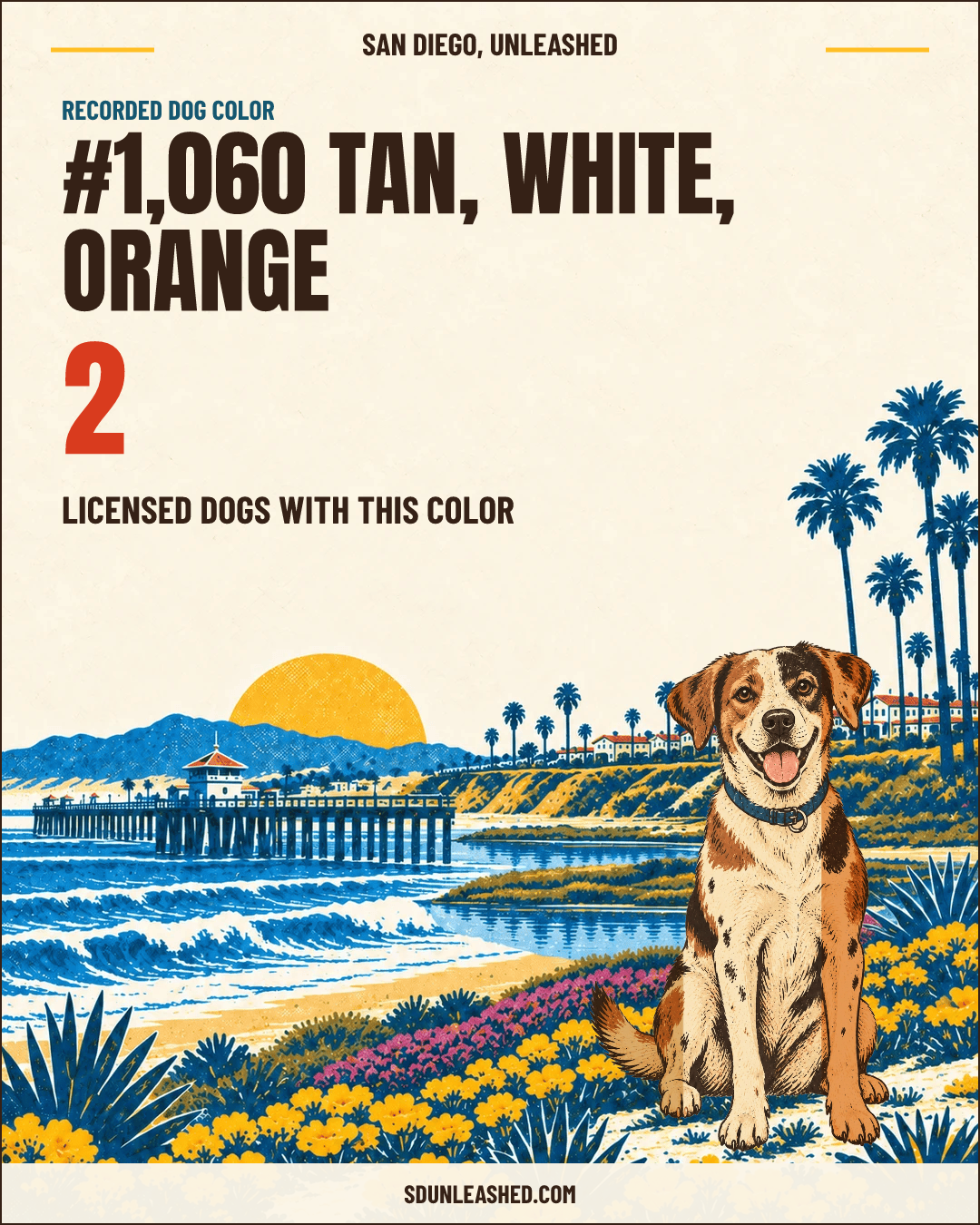 Tan, White, Orange share card