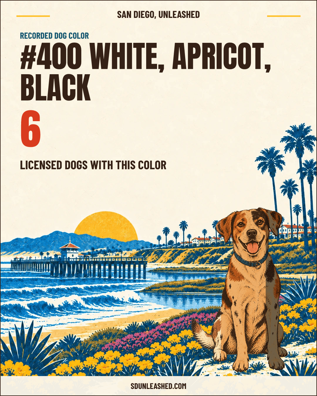 White, Apricot, Black share card