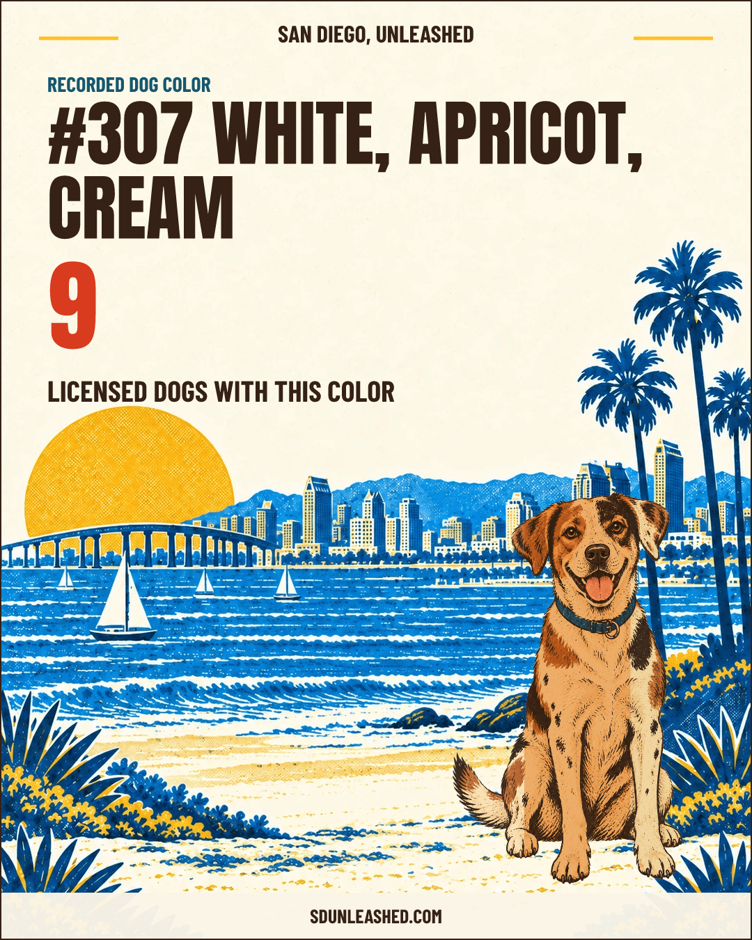 White, Apricot, Cream share card