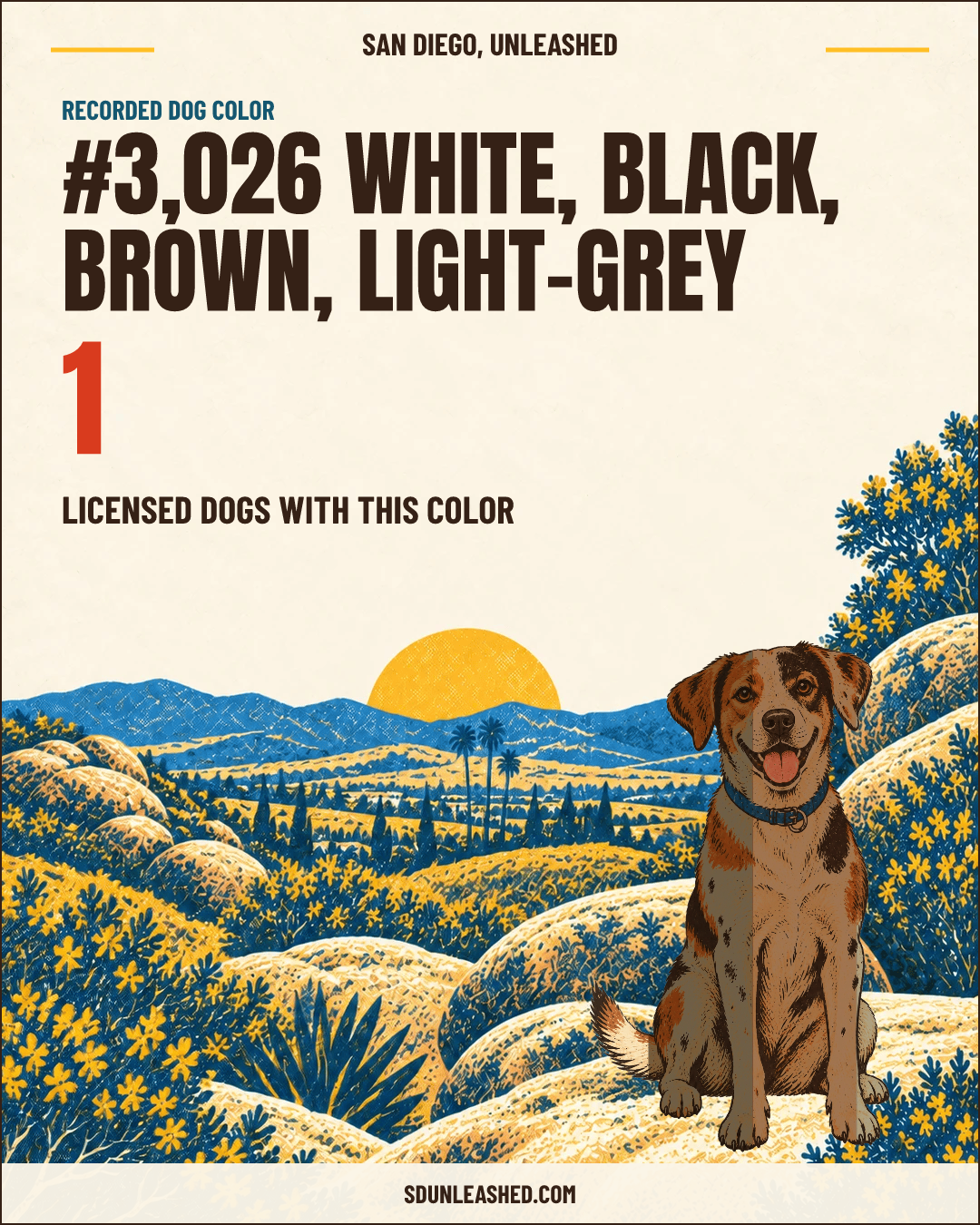 White, Black, Brown, Light-grey share card