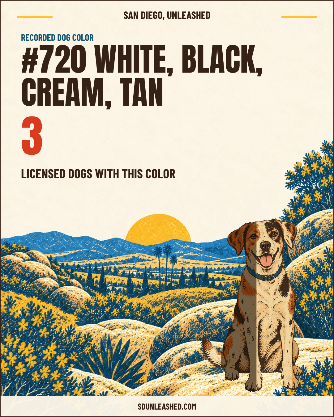 White, Black, Cream, Tan share card