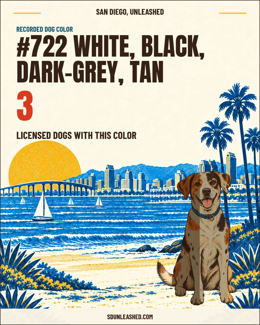 White, Black, Dark-grey, Tan share card