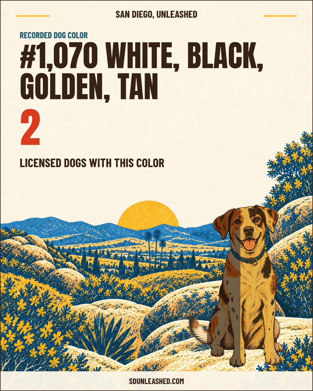White, Black, Golden, Tan share card
