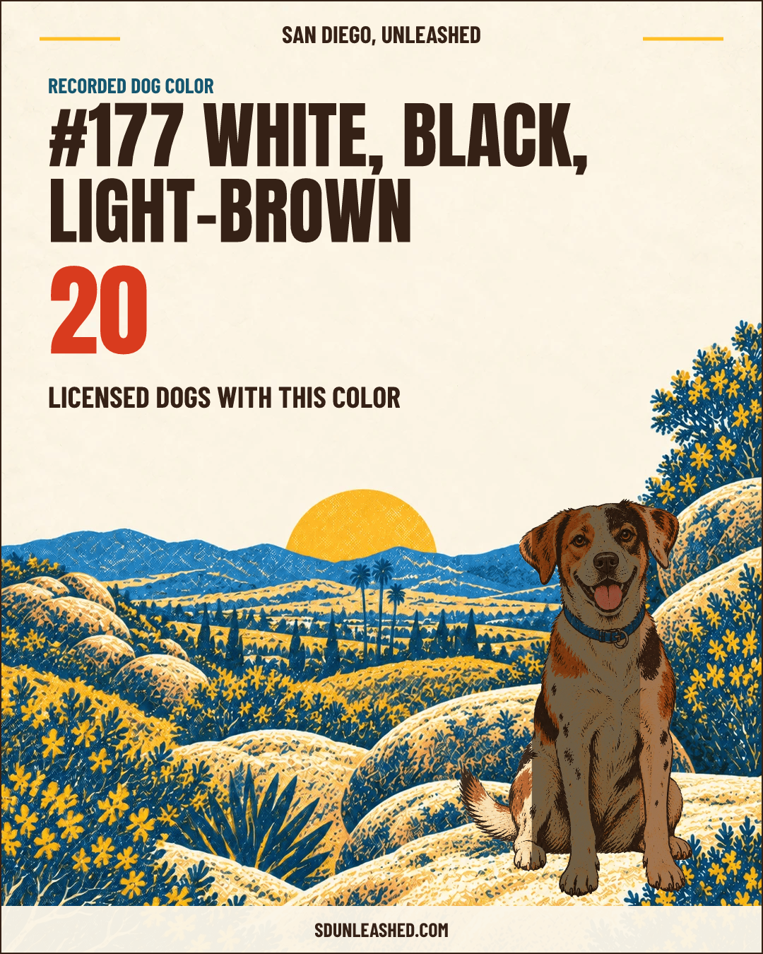 White, Black, Light-brown share card