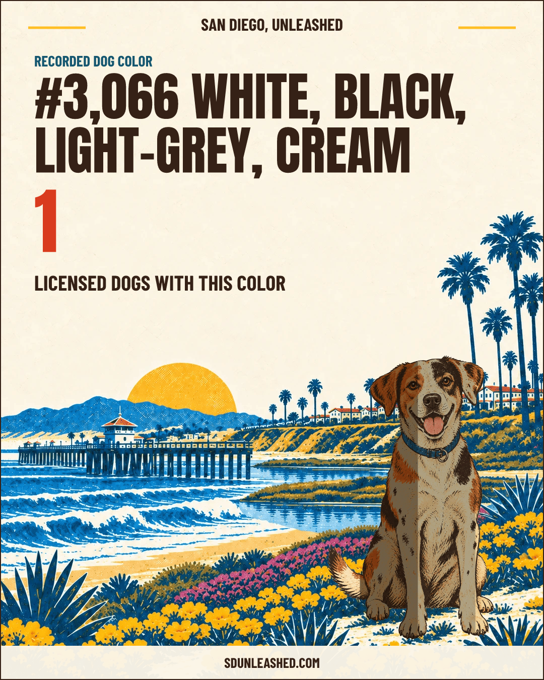 White, Black, Light-grey, Cream share card
