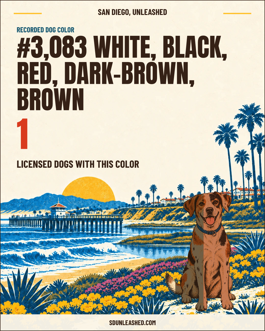 White, Black, Red, Dark-brown, Brown share card