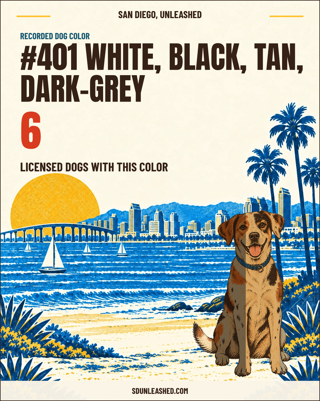 White, Black, Tan, Dark-grey share card